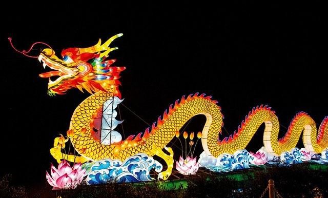 Outdoor Dragon Lantern Show