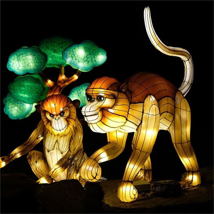 Chinese Festival Lantern Christmas Decoration Life Size Deer Animal Illusion Lantern